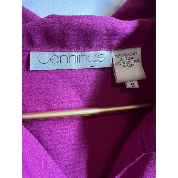 Vintage Jennings Women’s Blouse Pink Button Down 8 - Picture 2 of 10